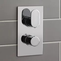 Ultra Ratio Rectangular Concealed Thermostatic Twin Shower Valve