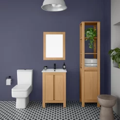 Valencia Naturale Oak Effect Vanity Unit - 550mm Wide -Ideal Standard Store vnat55oakd4