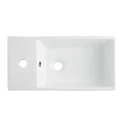 Cubix High Gloss White Vanity Unit Inc Ceramic Basin W480 X D230mm