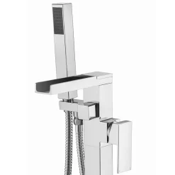 Monza Waterfall Floor Mounted Freestanding Bath Shower Mixer - Chrome 9 Monza Waterfall Floor Mounted Freestanding Bath Shower Mixer - Chrome -Ideal Standard Store wf04 n d1