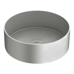 Arezzo Brushed Nickel 360mm Round Stainless Steel Counter Top Basin + Waste -Ideal Standard Store z360bn d4